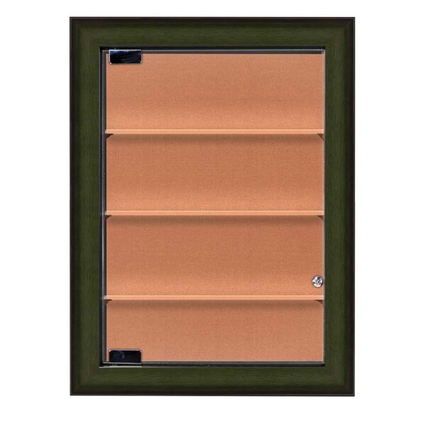 Indoor Enclosed Combo Board, 48"x36", Black Frame/Black Porc & Amethyst